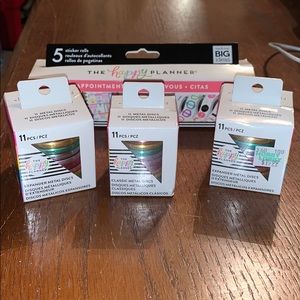 The happy planner expander rings and sticker rolls